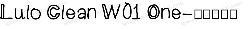 Lulo Clean W01 One字体转换